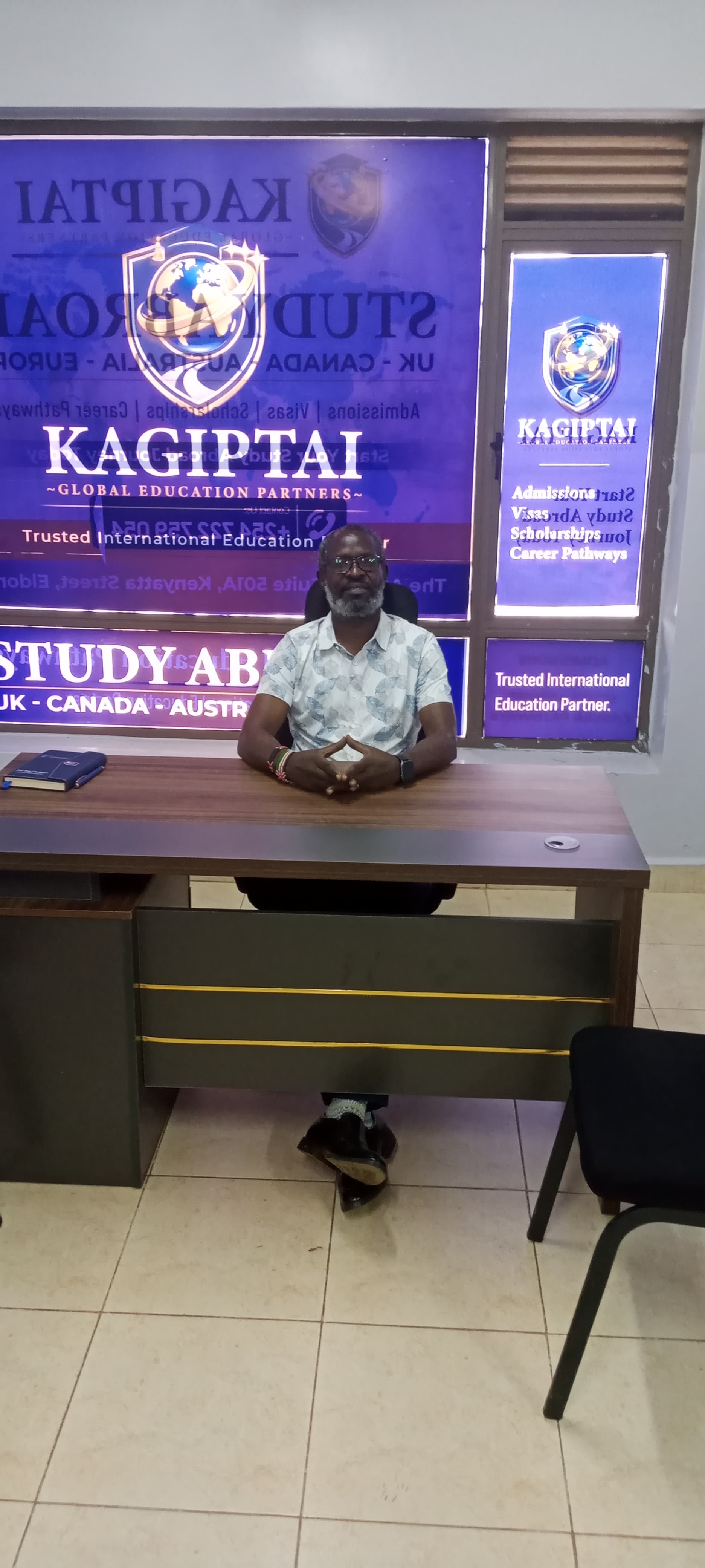 Kagiptai office desk at The Anchor in Eldoret